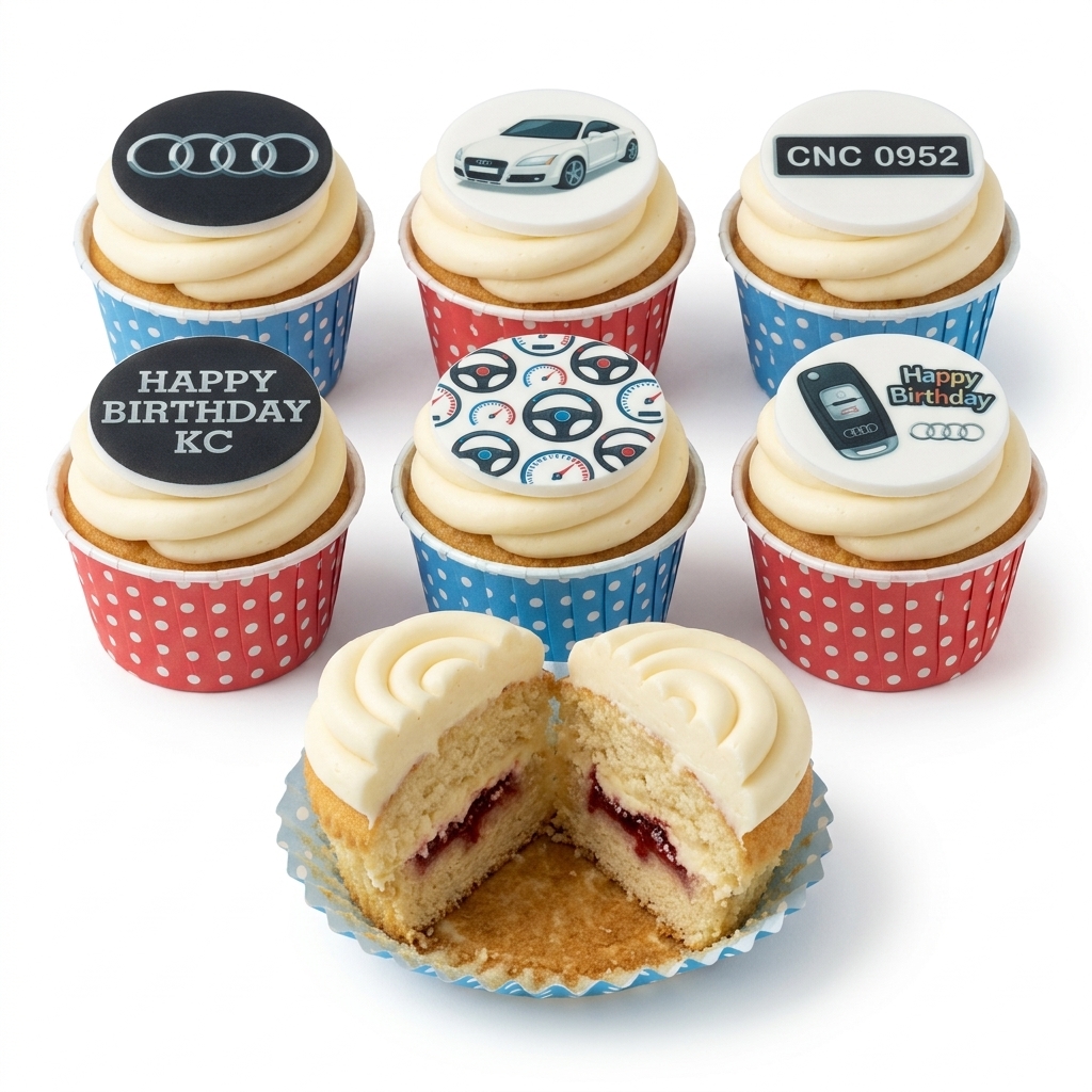 Audi Car Theme Birthday Cupcakes