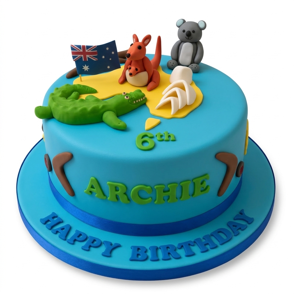 Australian Adventure Kids Birthday Cake