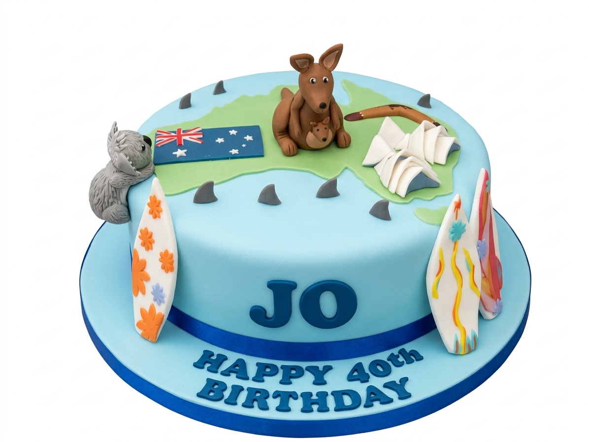 Australia Theme Birthday Cake