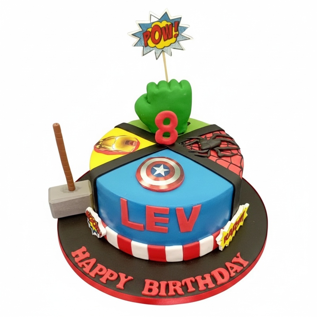Superhero Avengers Birthday Cake