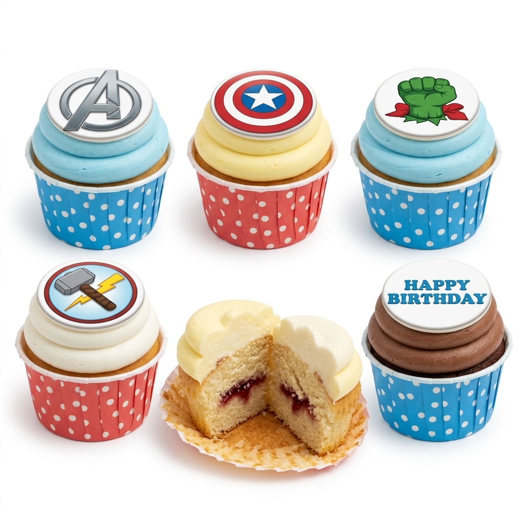 Marvel Avengers Birthday Cupcakes