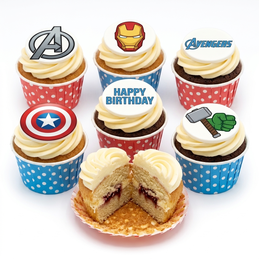 Avengers Birthday Cupcakes