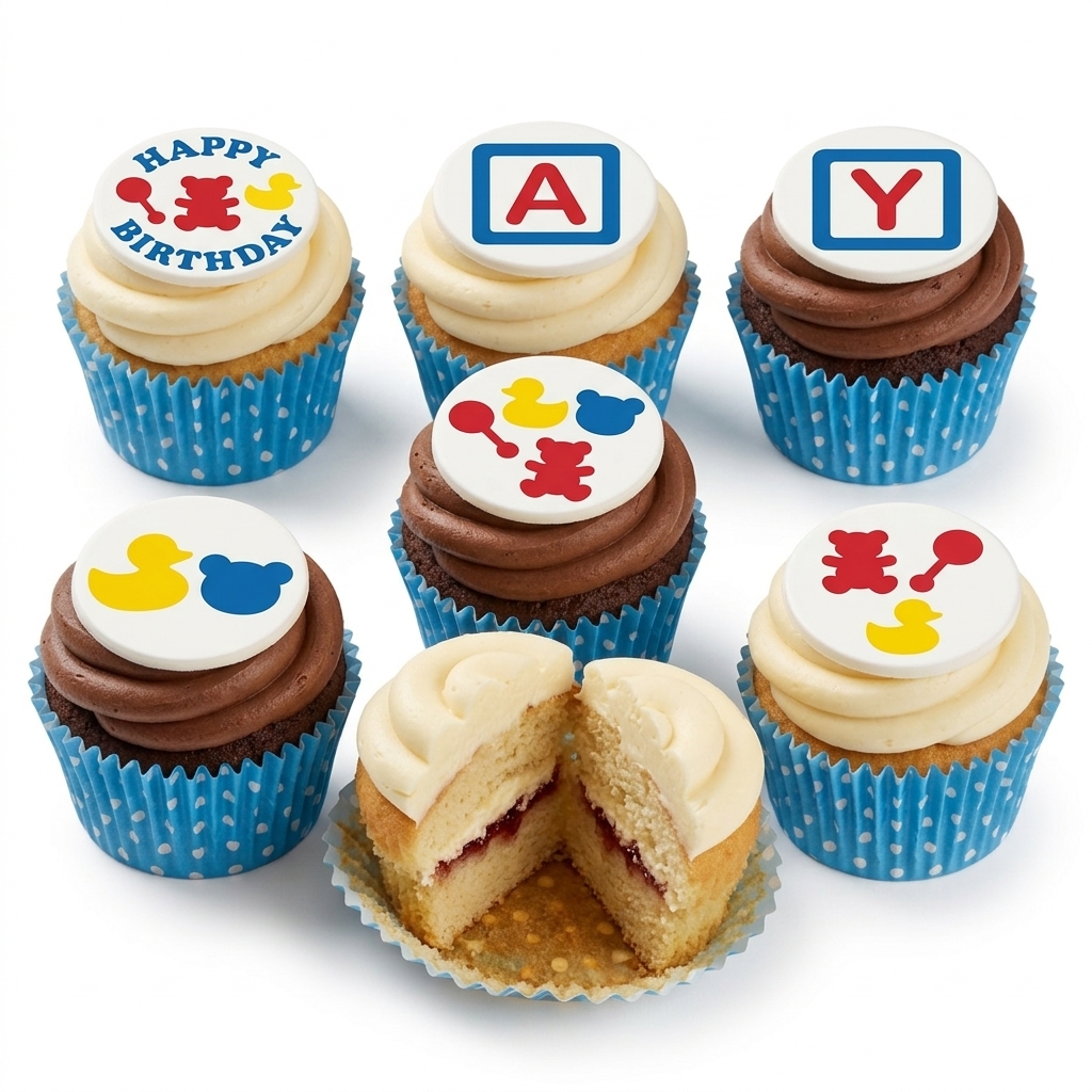 Baby Animals Birthday Cupcakes