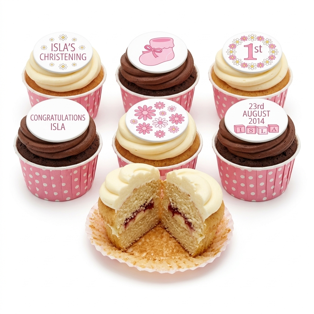 Girls Christening & Baby Celebration Cupcakes
