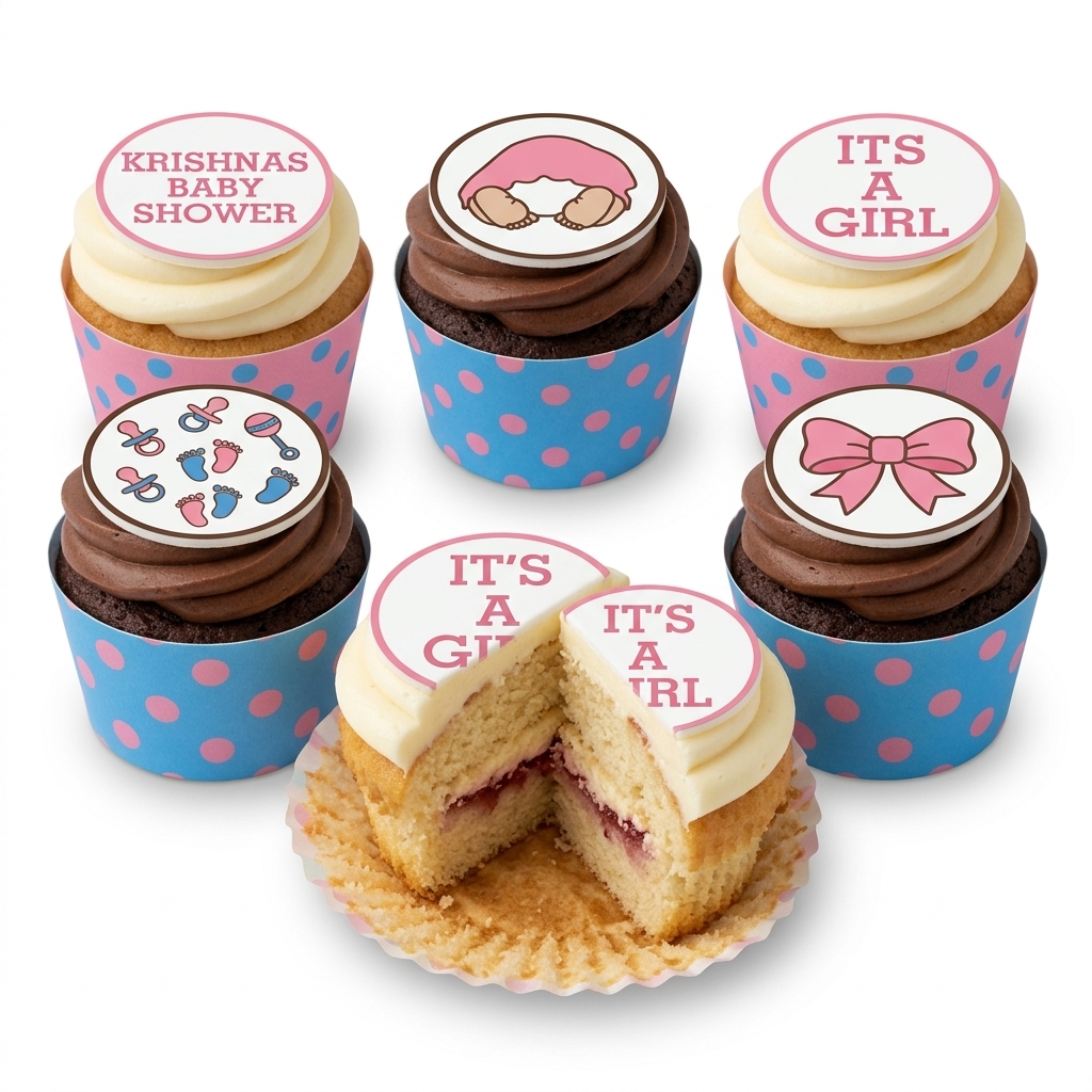 It's a Girl Baby Shower Cupcakes