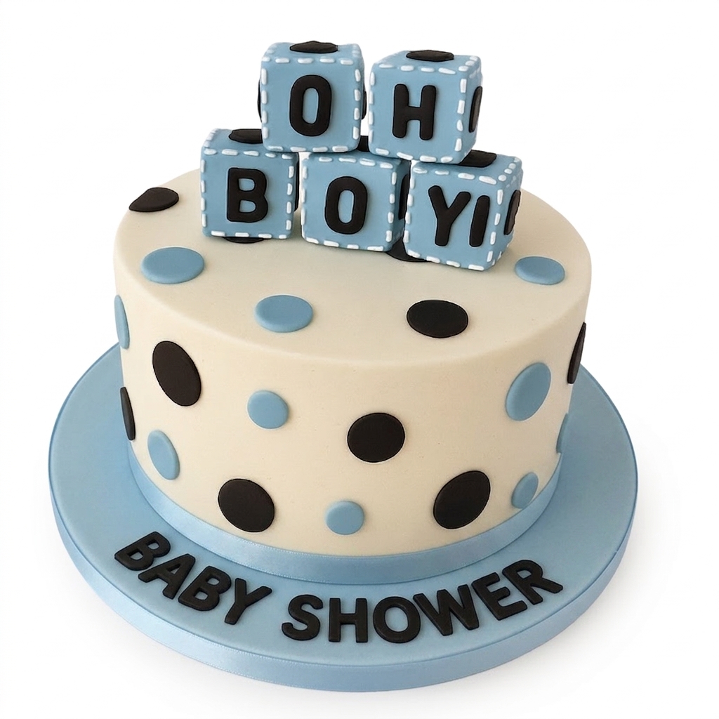 Oh Boy Baby Shower Cake