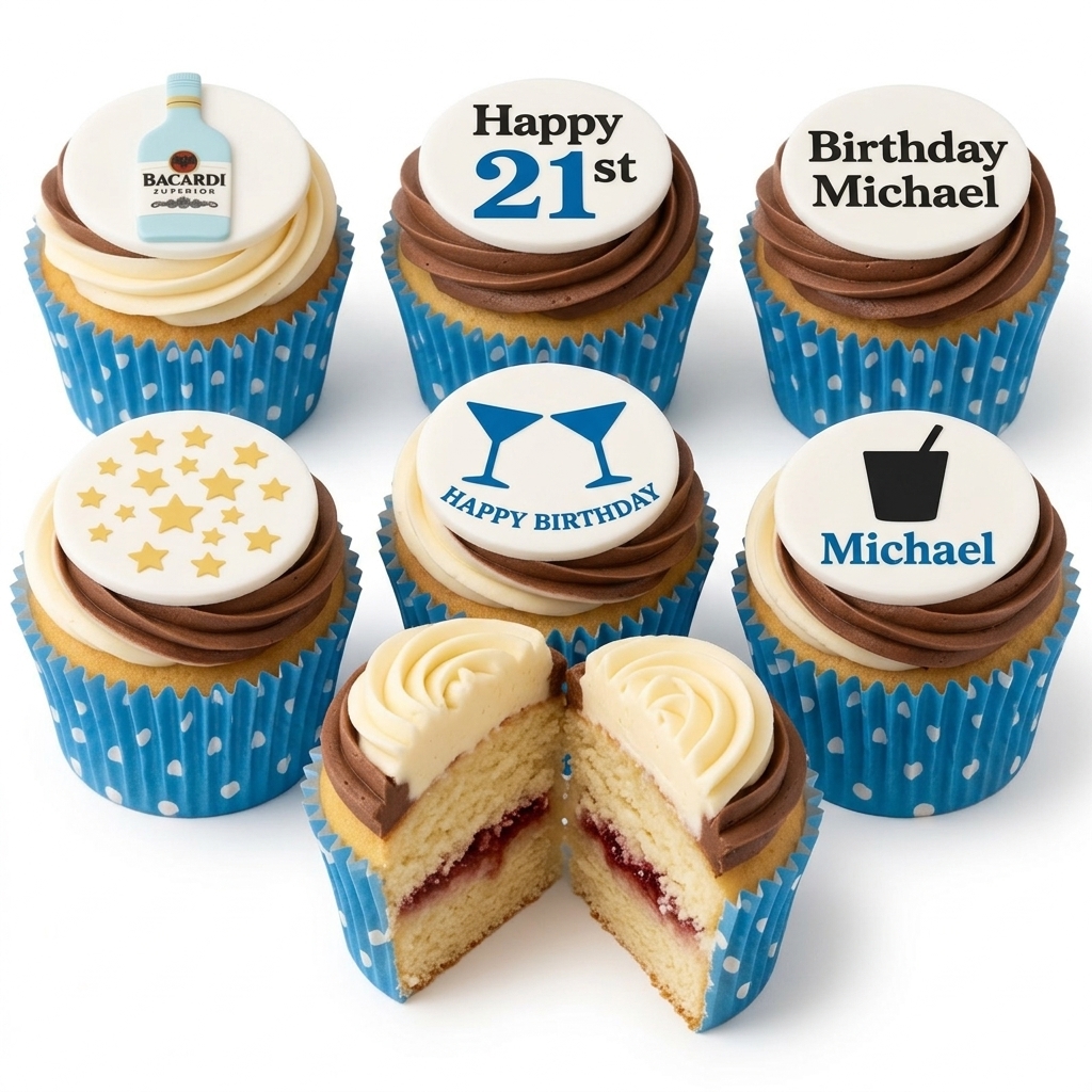 Drinks Theme Birthday Cupcakes for Him