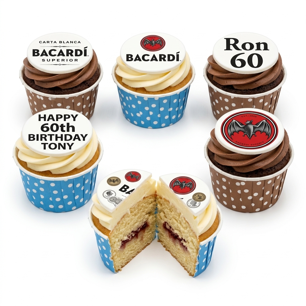 Bacardi Birthday Cupcakes with Custom Age