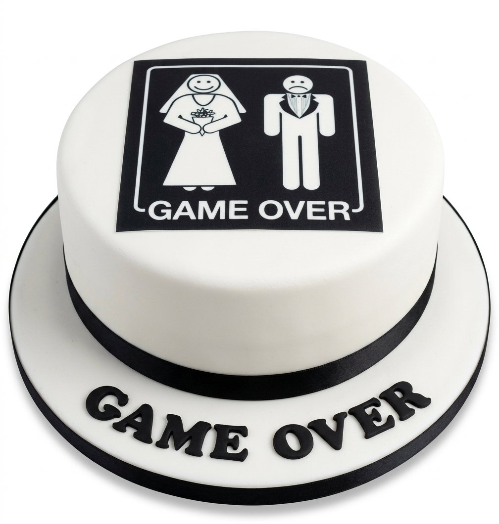 Game Over Stag Party Cake