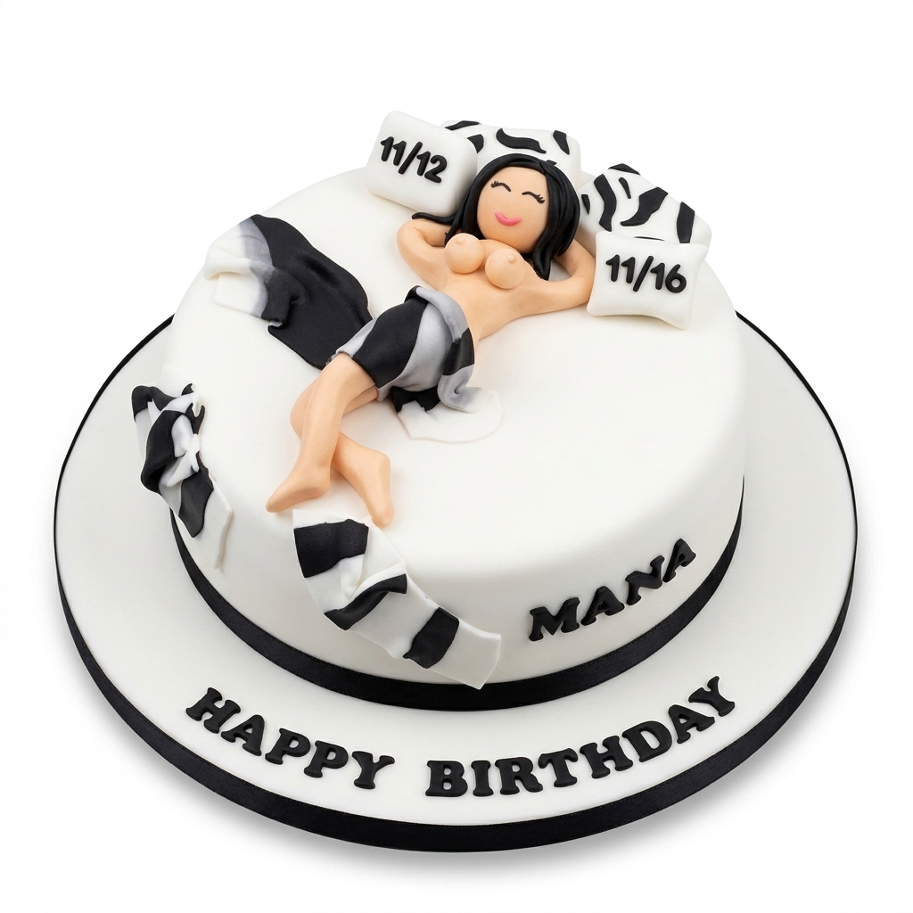 Adult Novelty Birthday Cake with Reclining Figure
