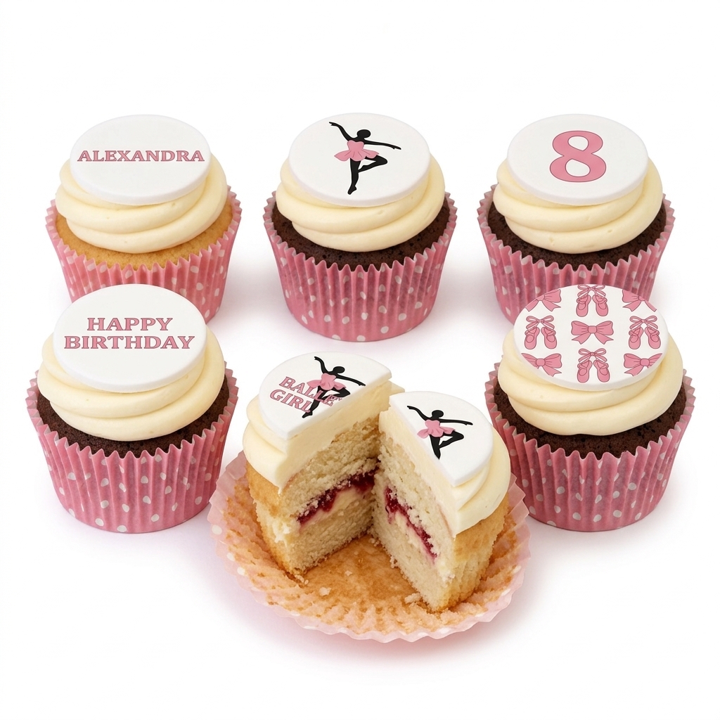 Ballet Birthday Cupcakes for Girls