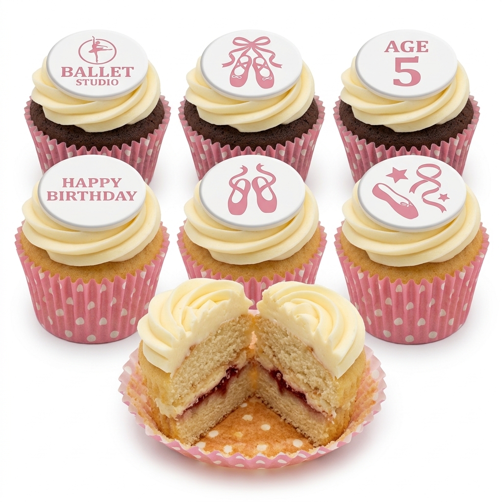 Ballet Theme Birthday Cupcakes for Girls