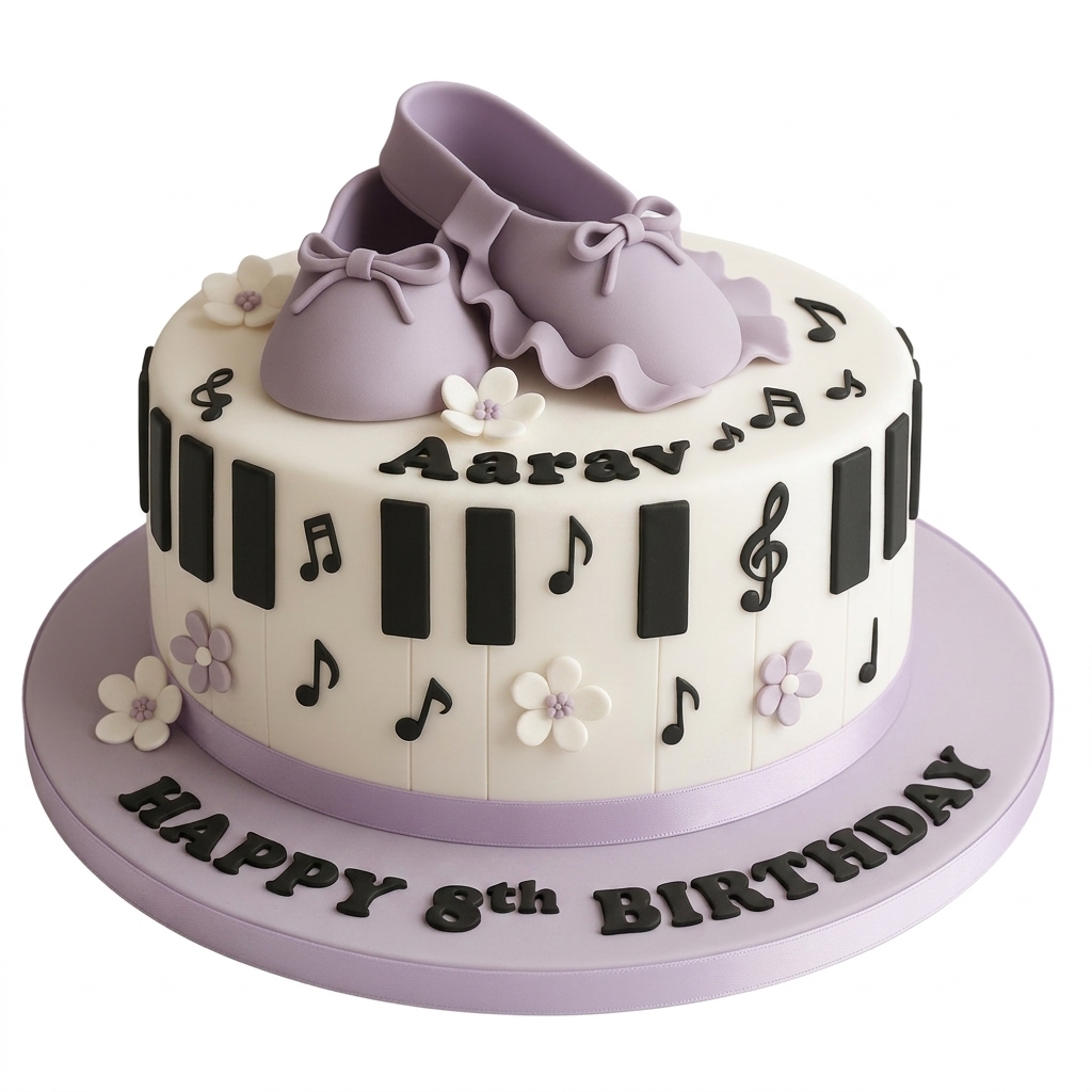 Ballet & Music Theme Birthday Cake
