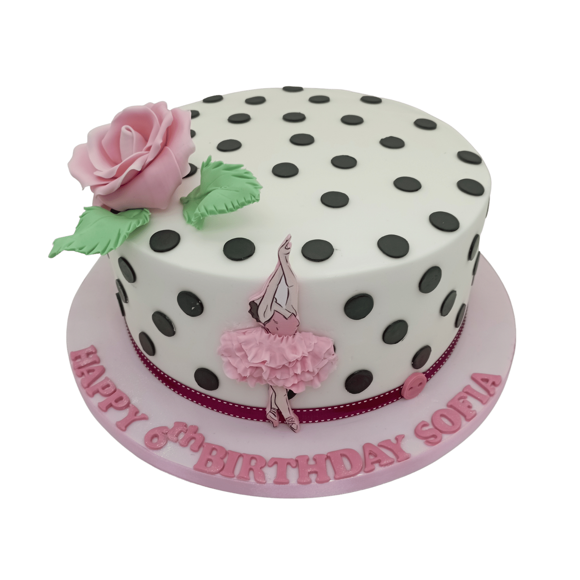 Ballerina  Cake with Polka Dots 