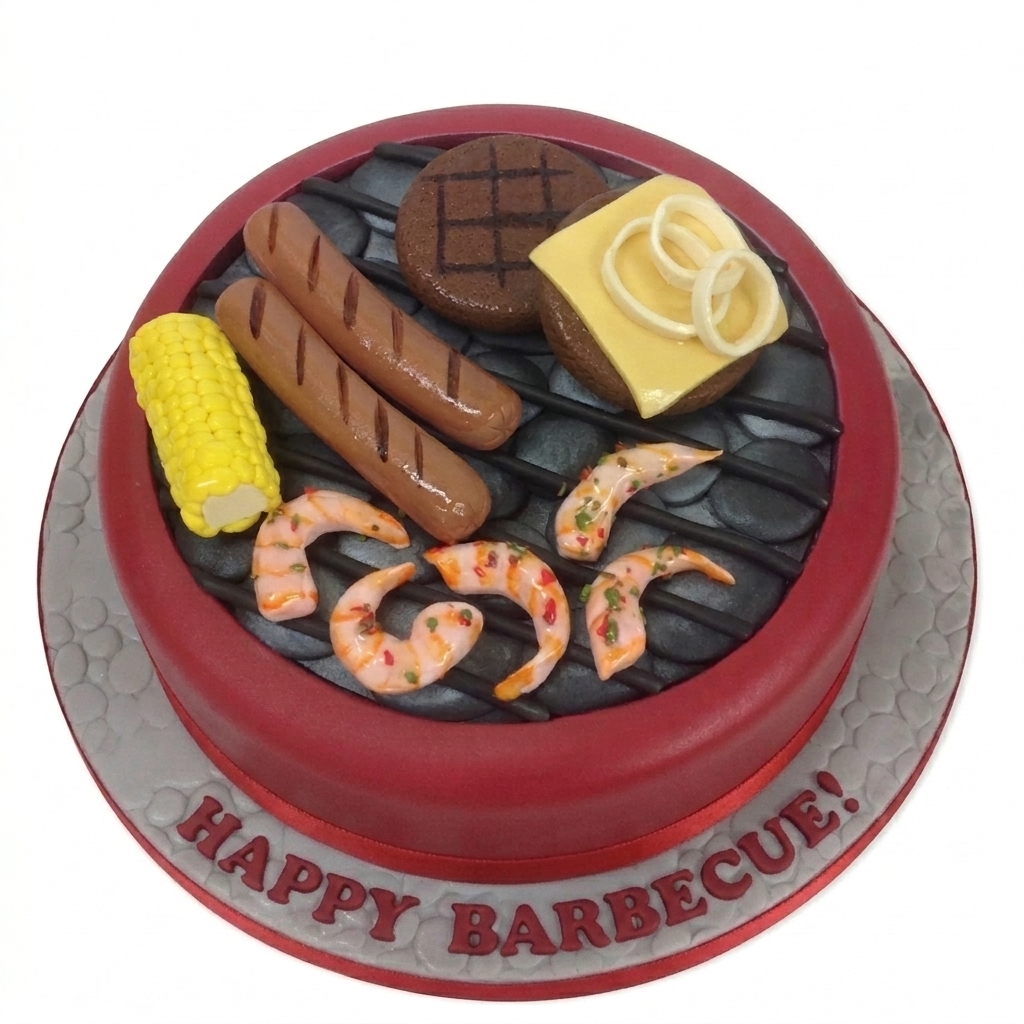 BBQ Grill Birthday Cake