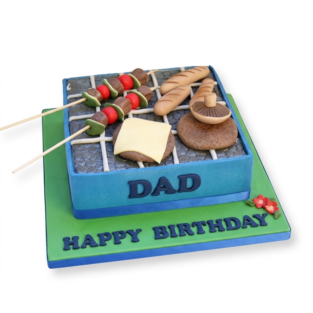 BBQ Grill Birthday Cake for Him