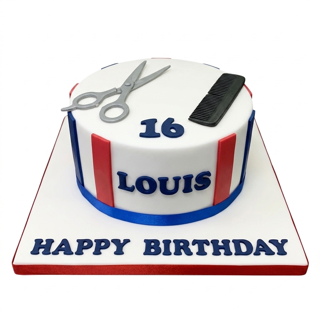 Barber Theme Birthday Cake for Him