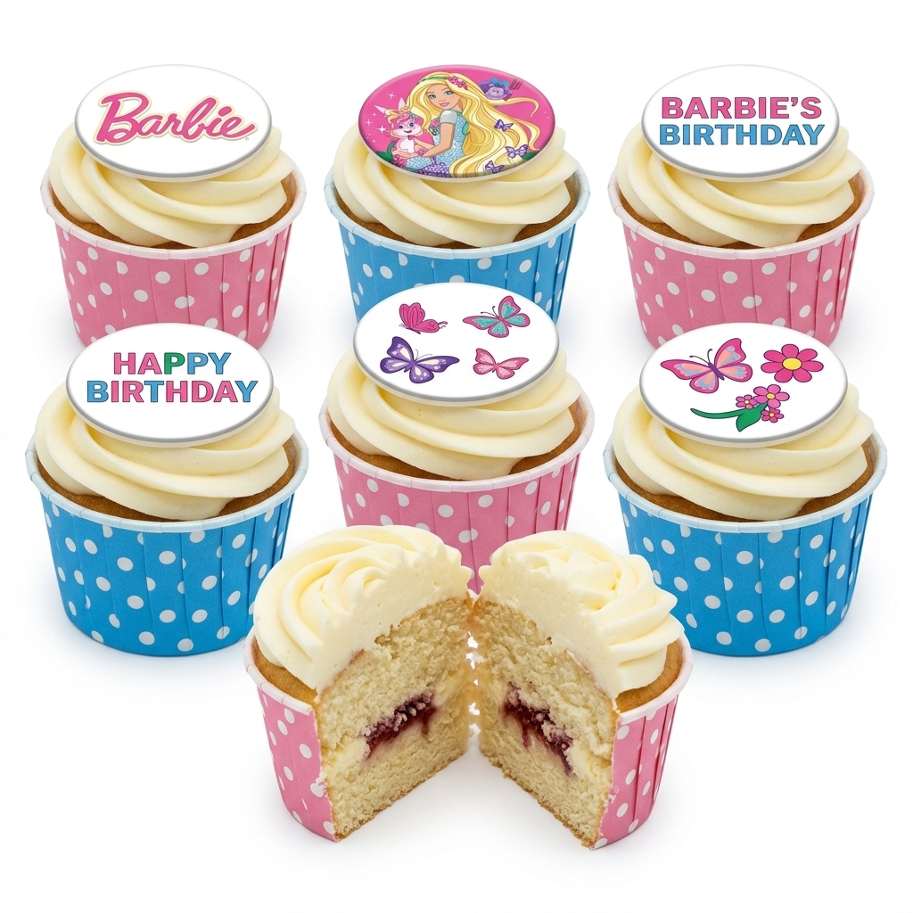 Barbie Birthday Cupcakes for Girls