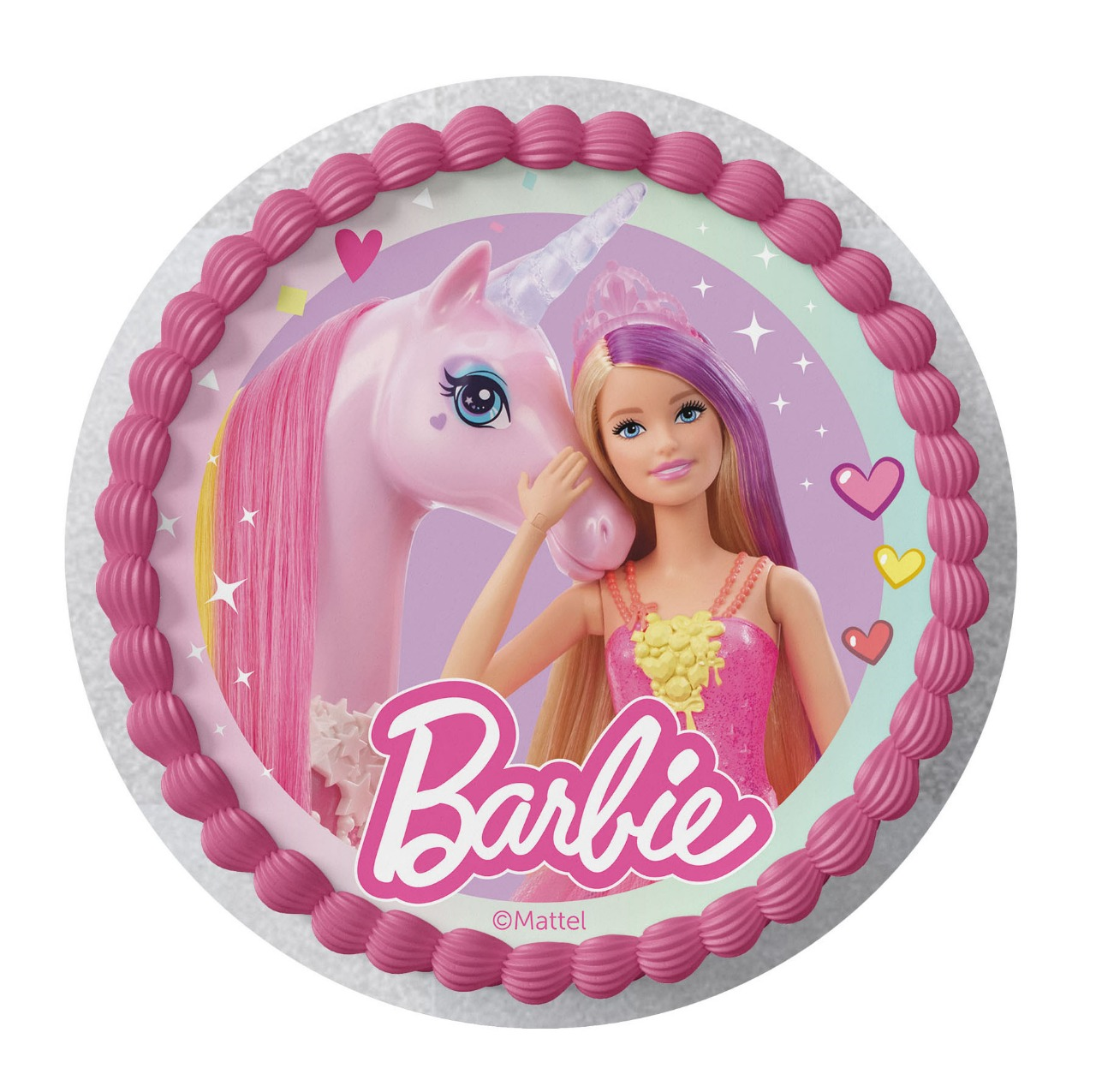 Barbie Cake with Happy Birthday Candle