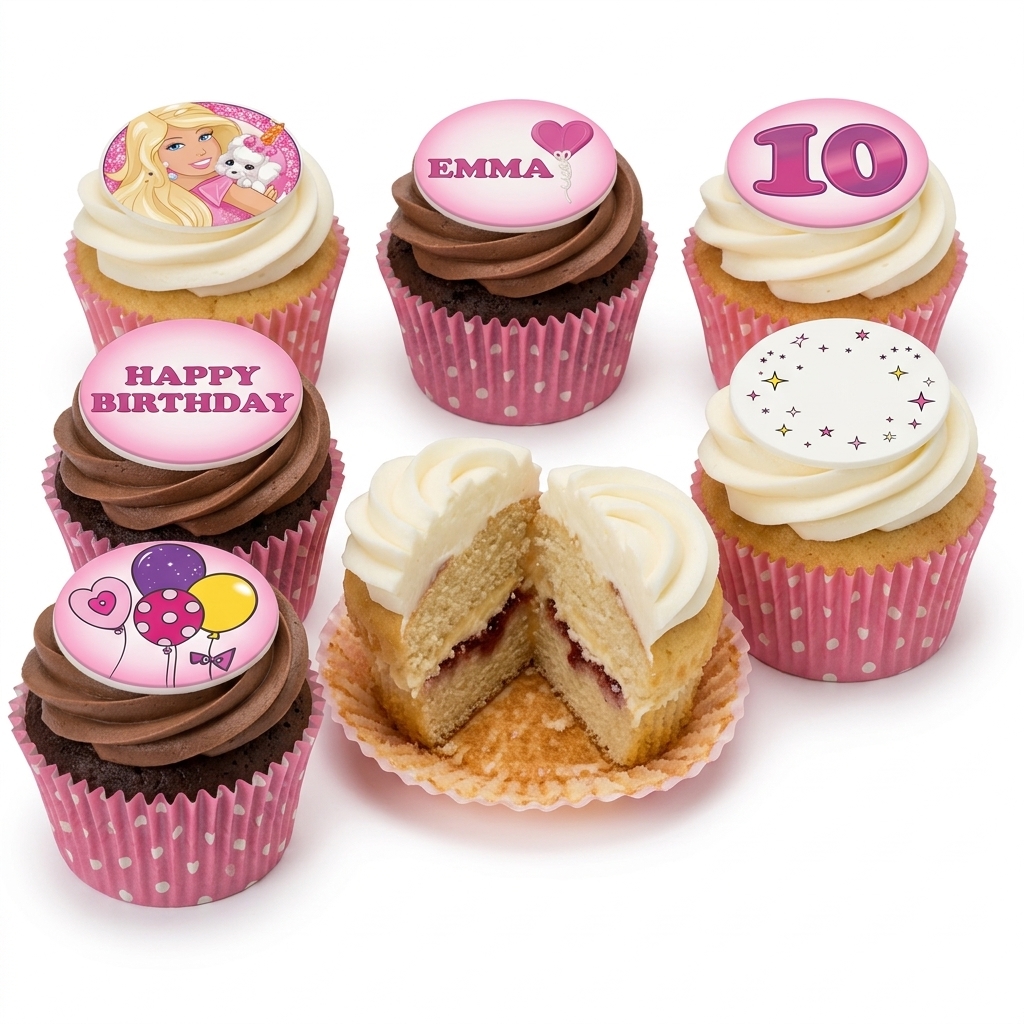 Barbie Birthday Cupcakes for Girls
