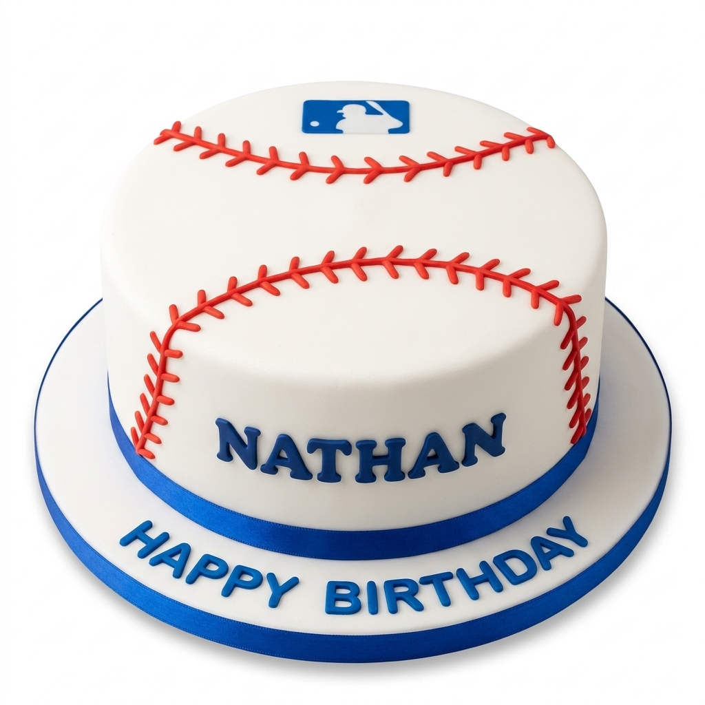 Baseball Theme Birthday Cake