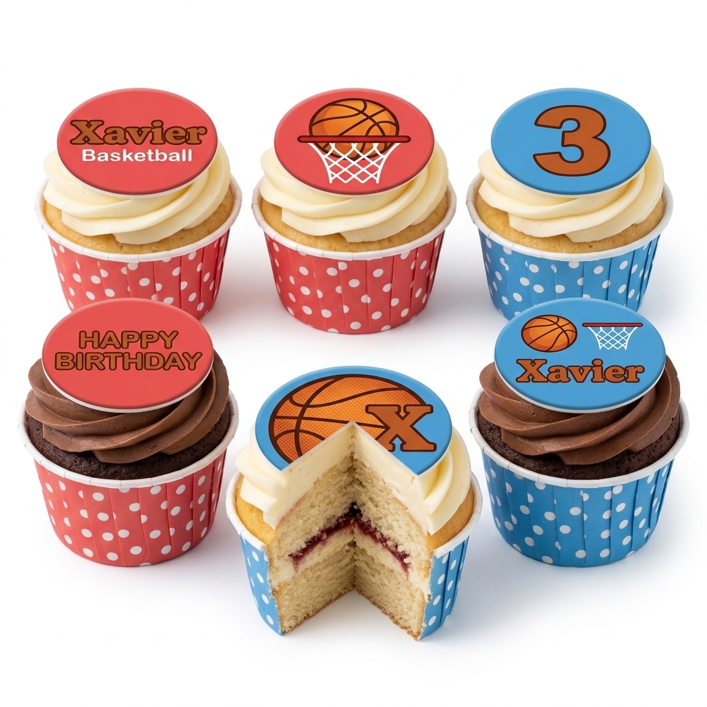 Basketball Birthday Cupcakes for Boys