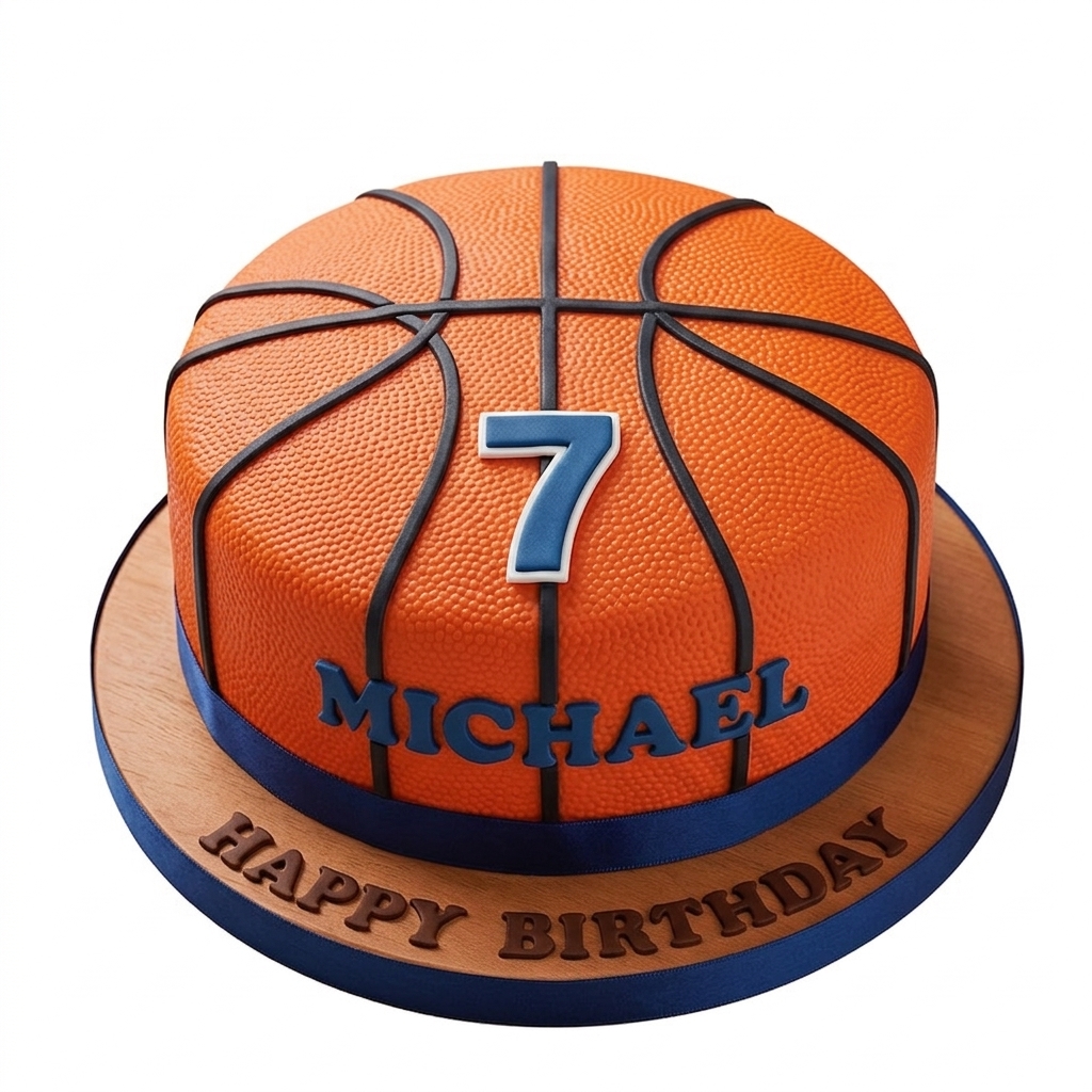 Basketball Theme Birthday Cake