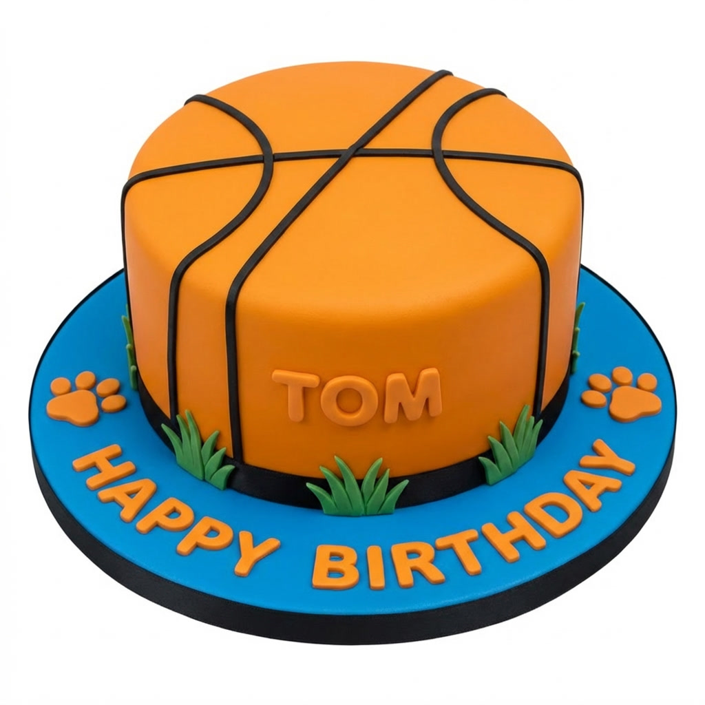 Basketball Birthday Cake for Boys