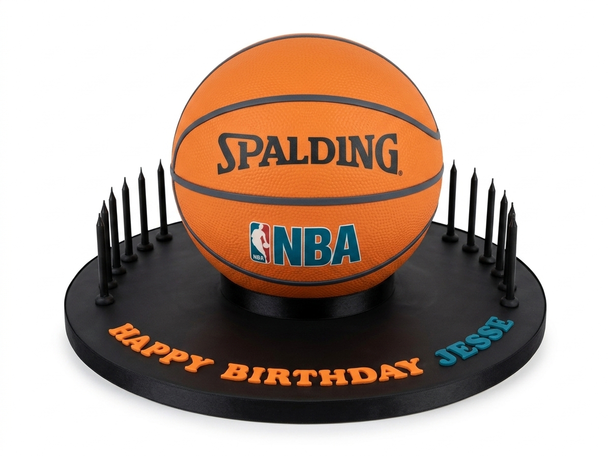 NBA Basketball Birthday Cake