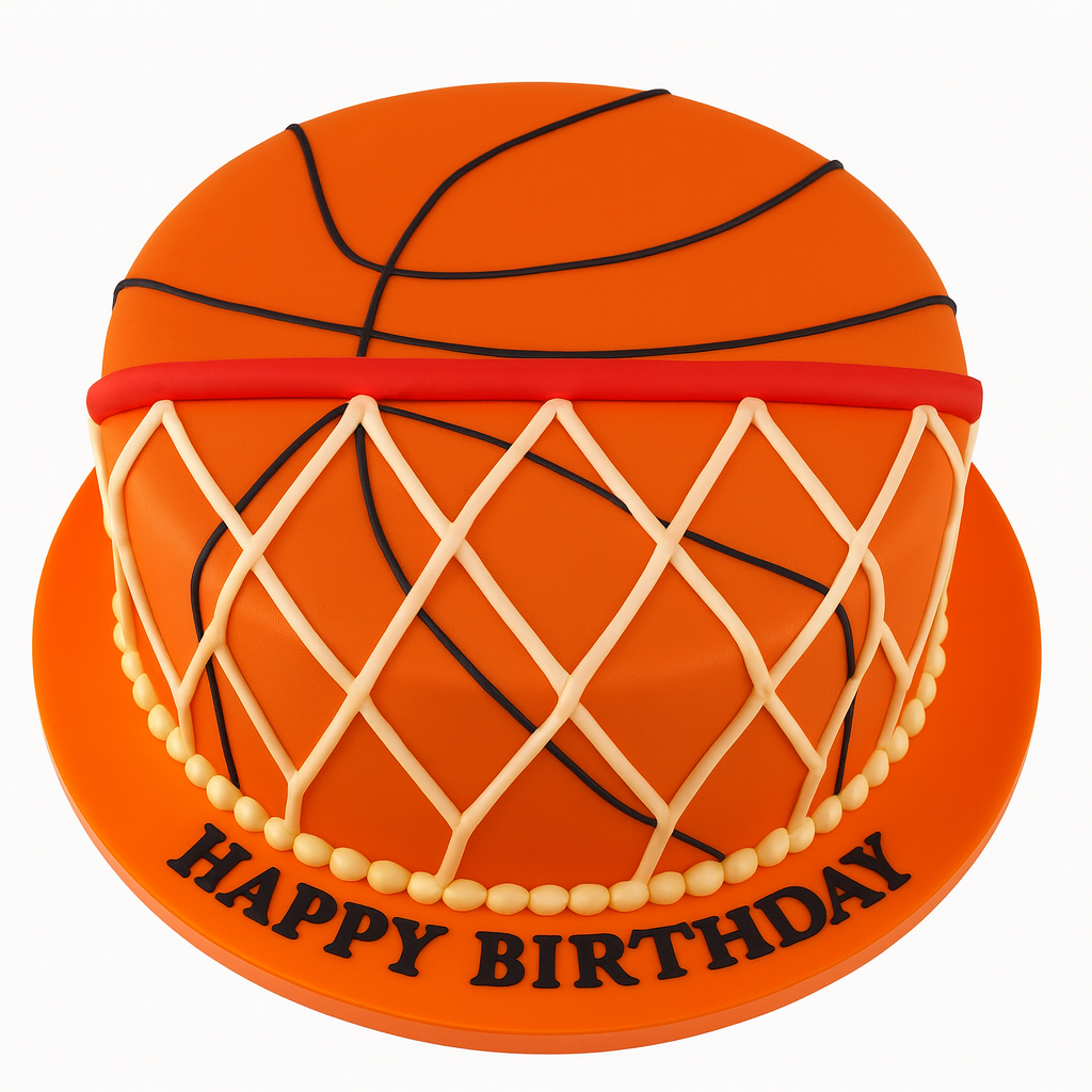 Basketball Cake with Net