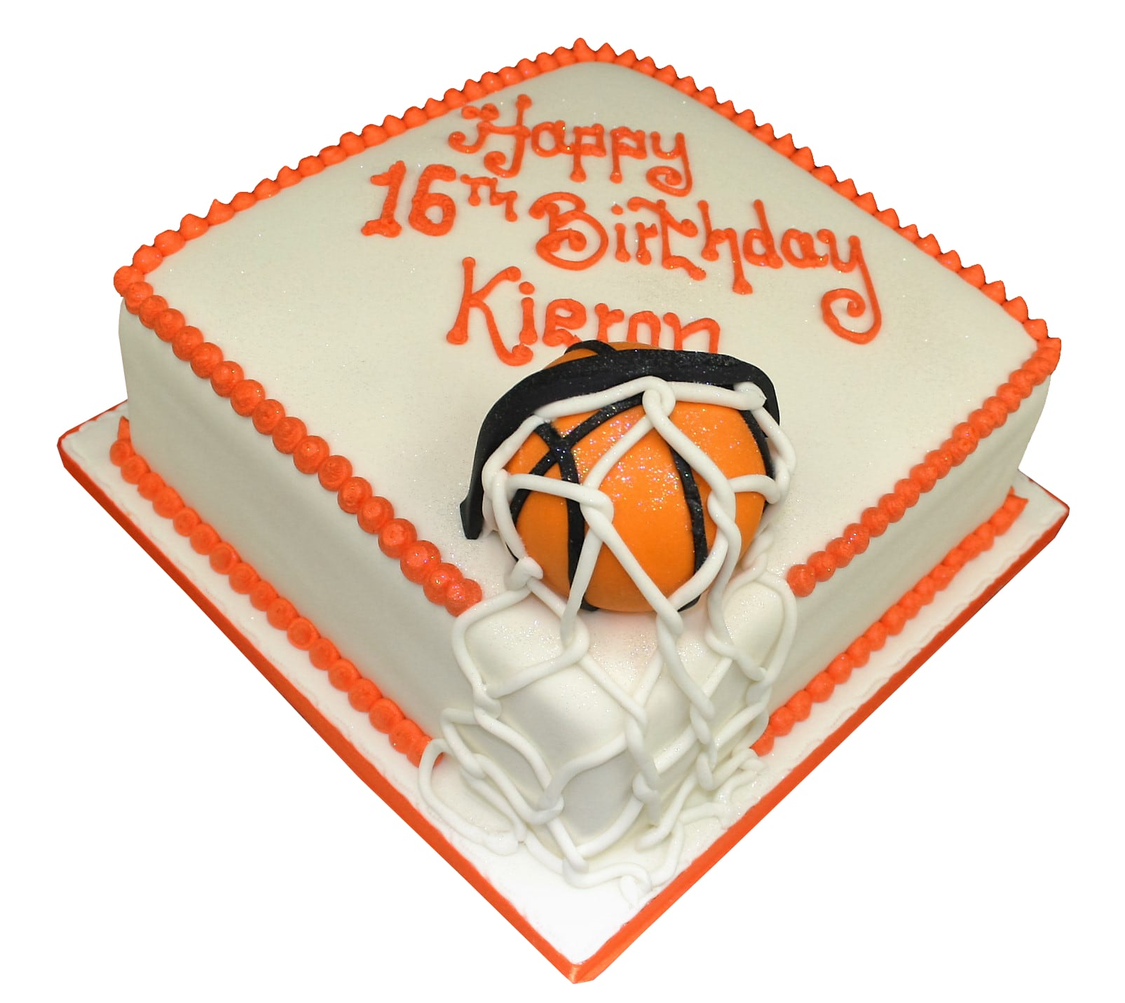 Basketball Themed Icing Birthday Cake