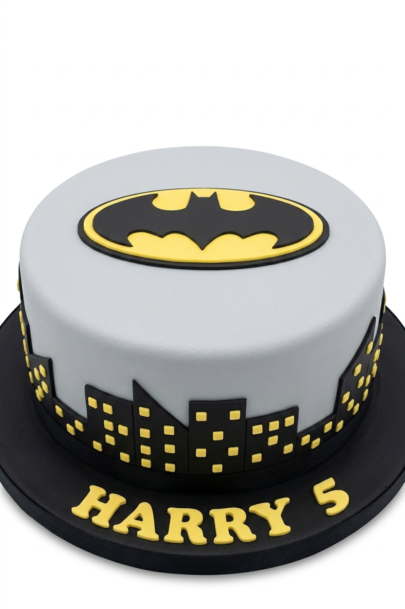 Batman Cityscape Birthday Cake