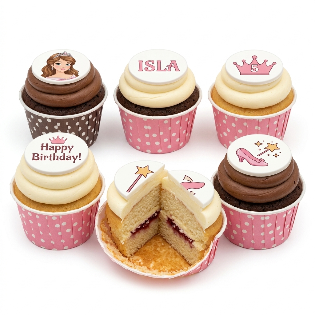 Princess Birthday Cupcakes for Girls