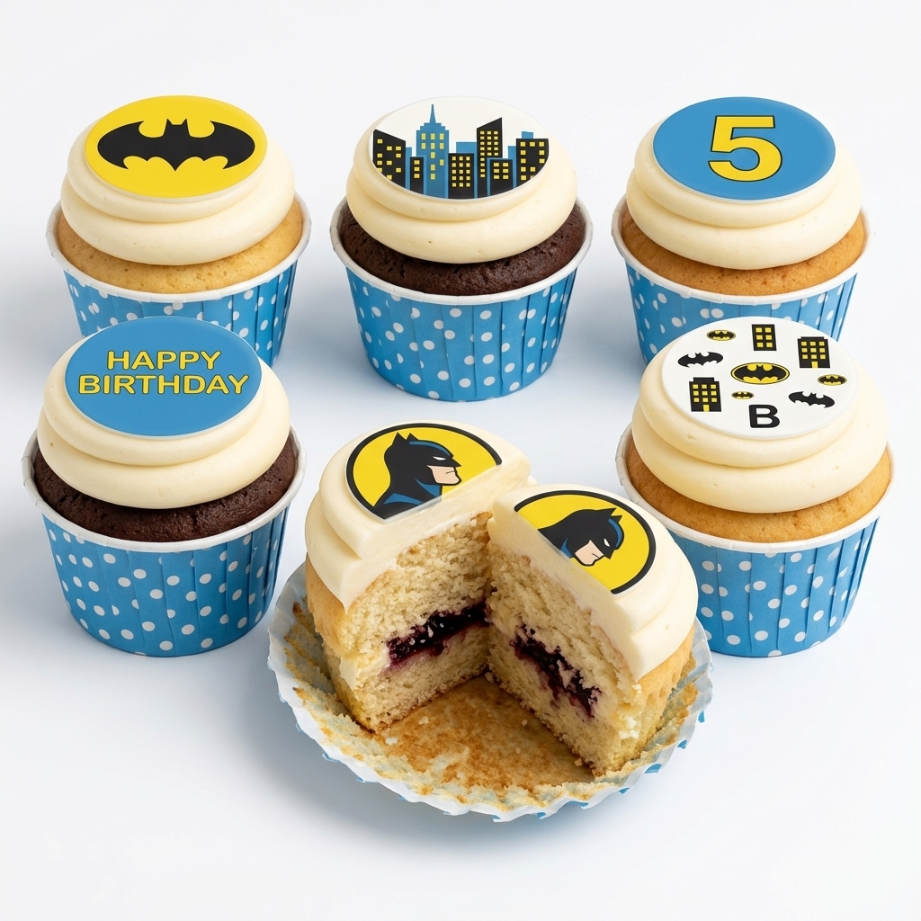 Batman Birthday Cupcakes