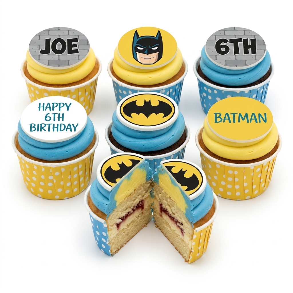 Batman Birthday Cupcakes