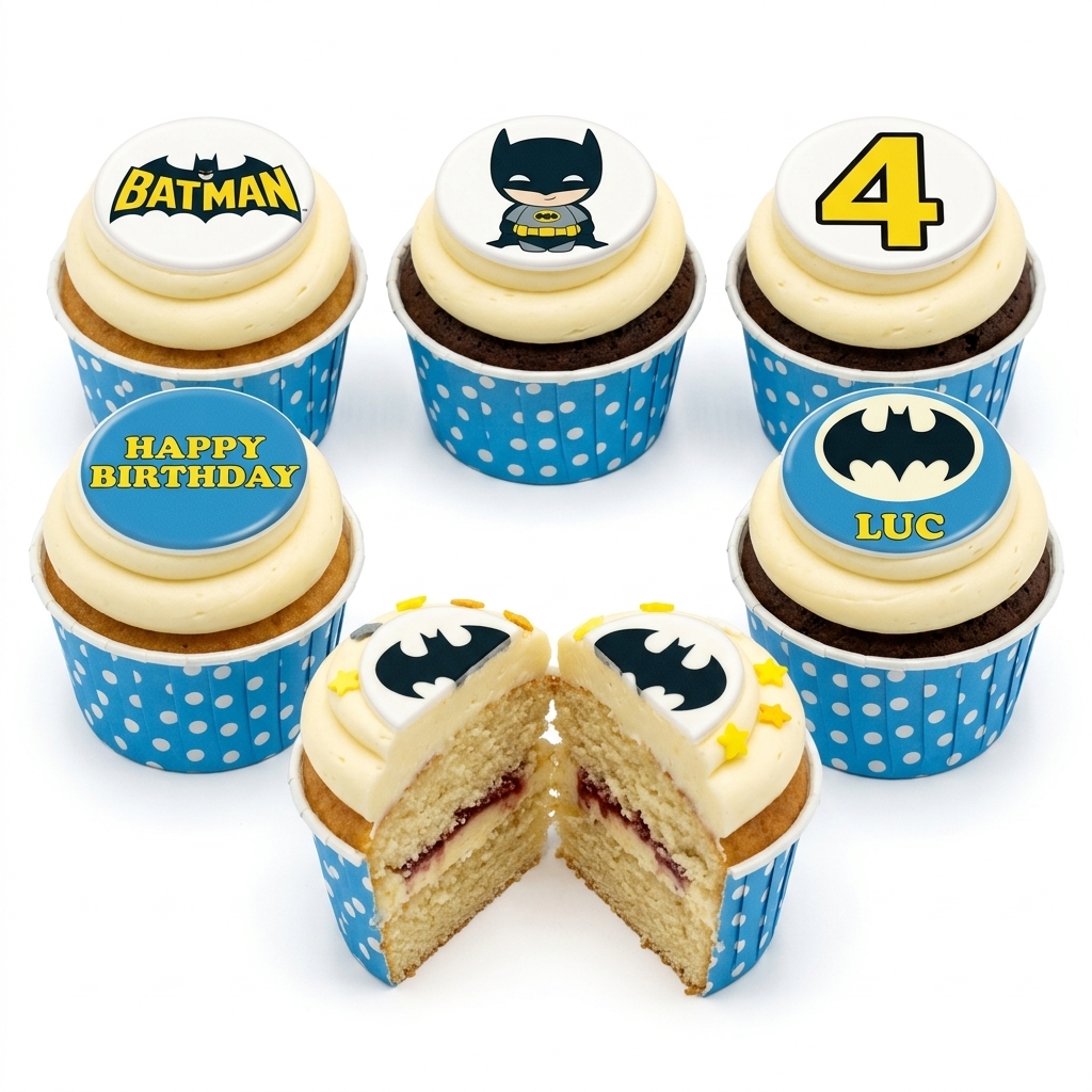 Batman Birthday Cupcakes