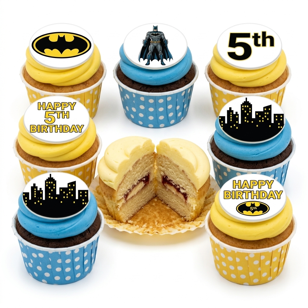 Batman Birthday Cupcakes for Kids