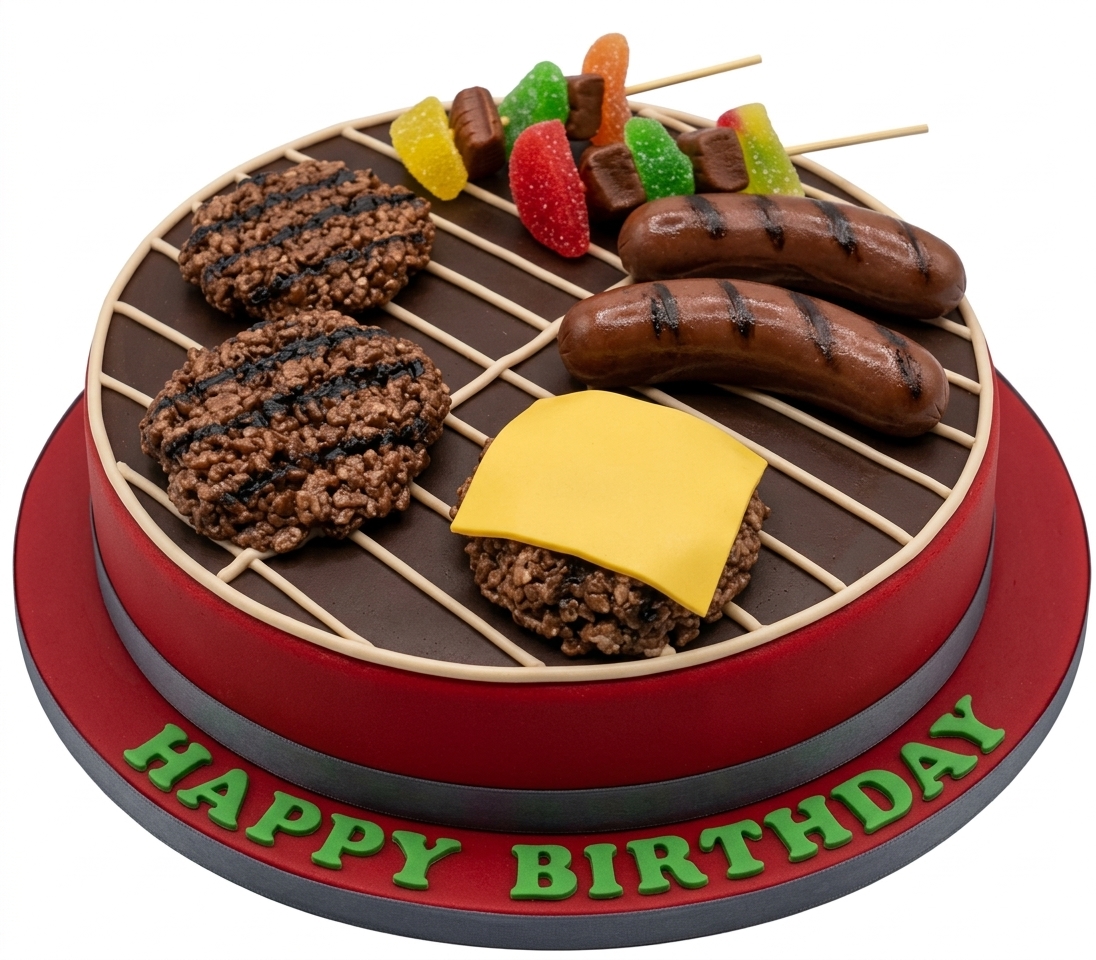 BBQ Grill Birthday Cake