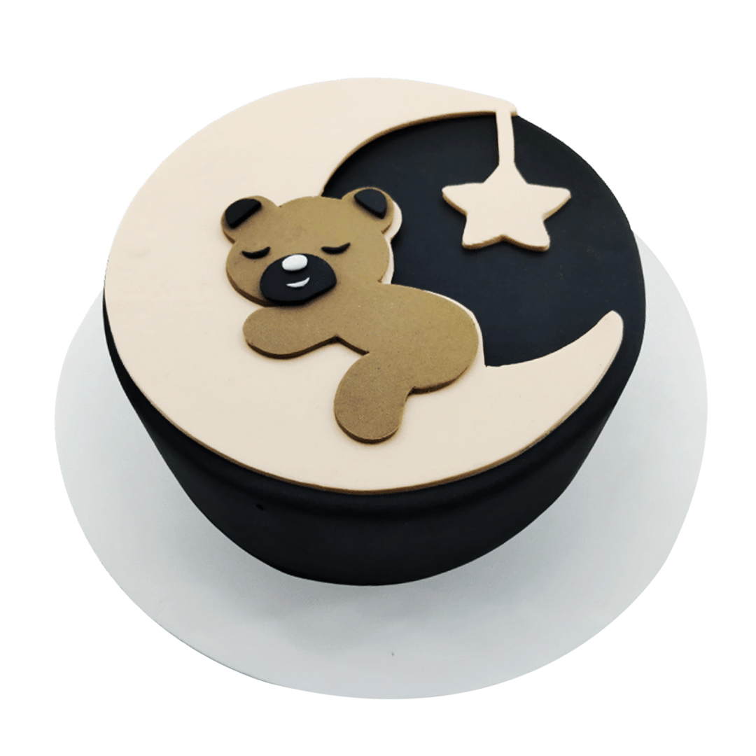 Bear on the Moon Birthday Cake