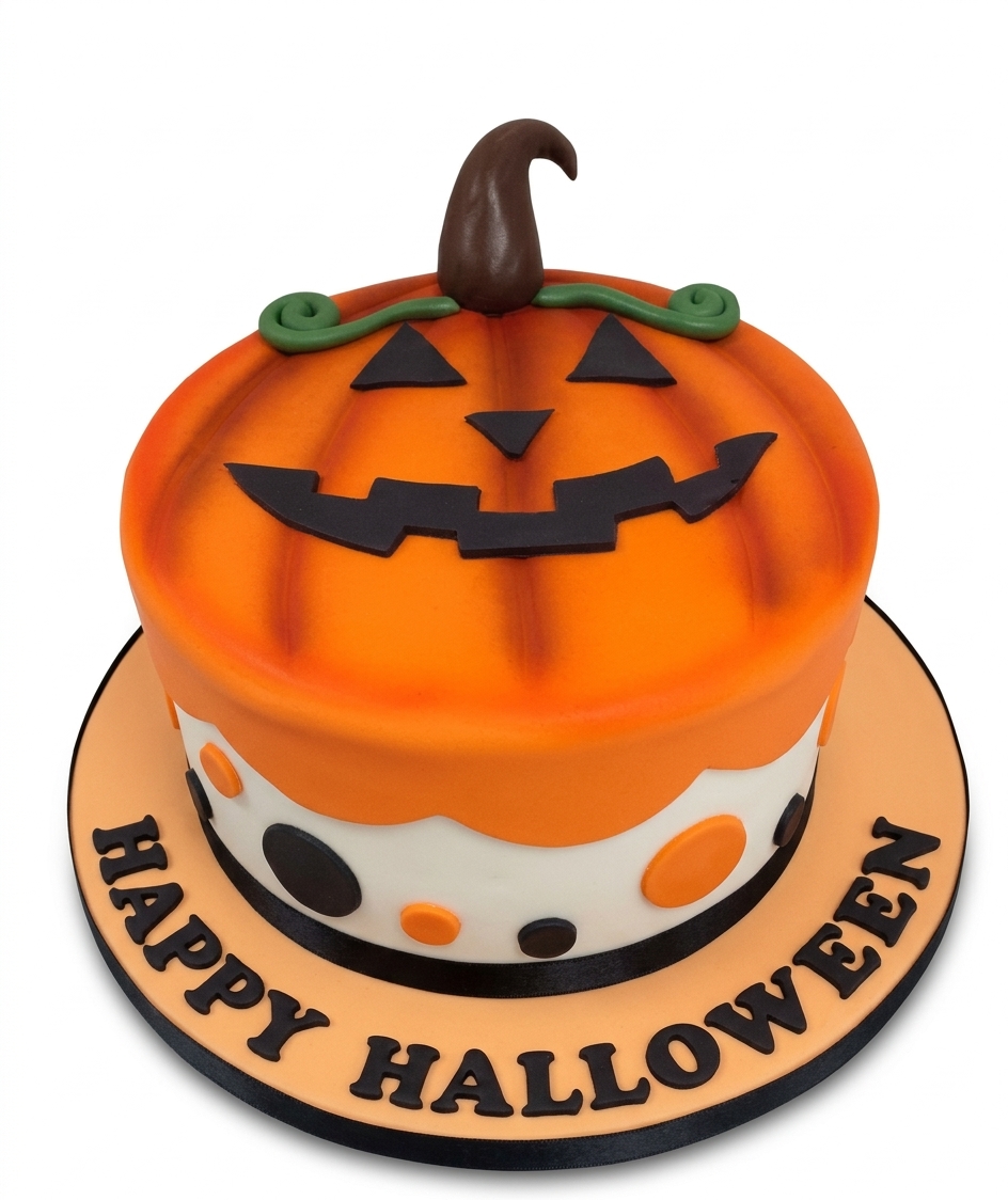 Jack-o'-Lantern Halloween Cake
