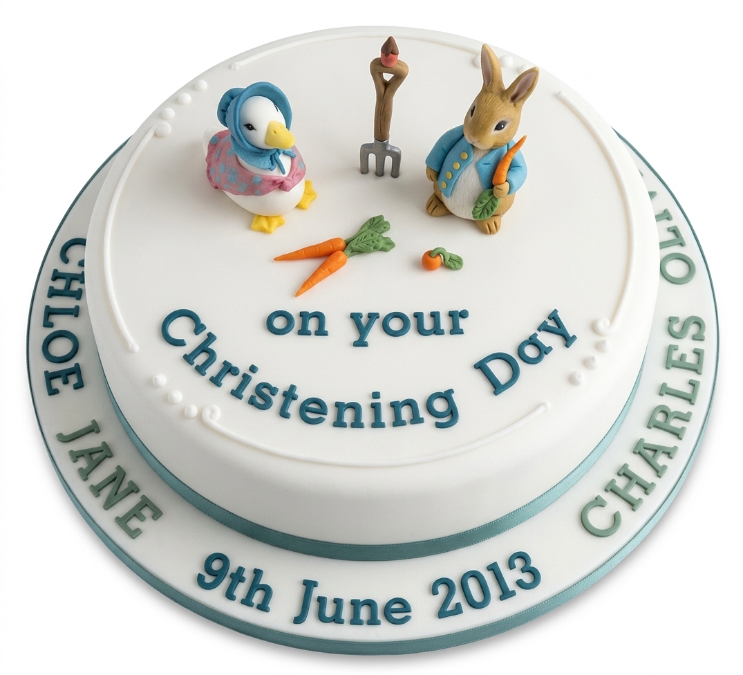 Beatrix Potter Christening Cake