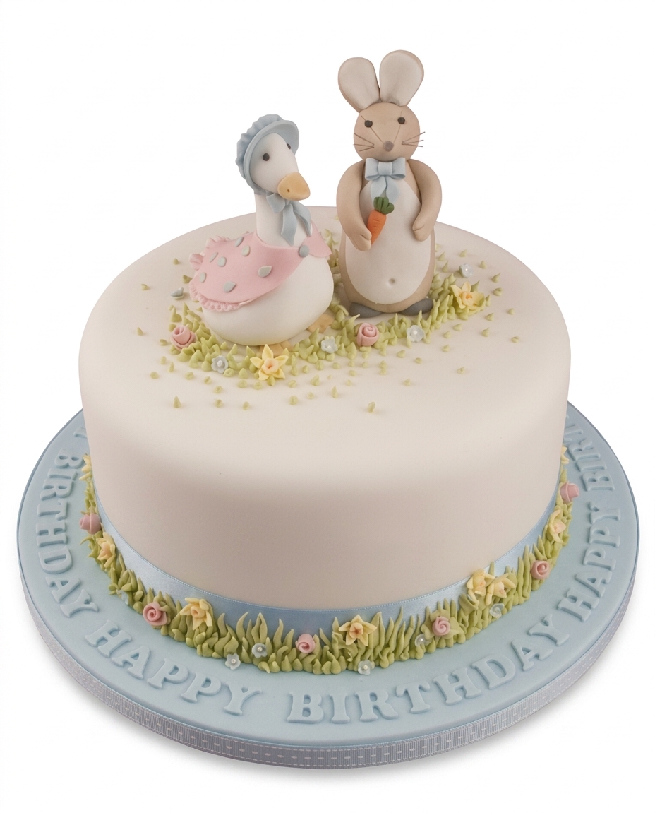 Peter Rabbit & Jemima Puddle-Duck Birthday Cake