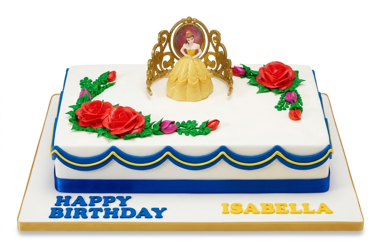 Princess Belle Birthday Cake