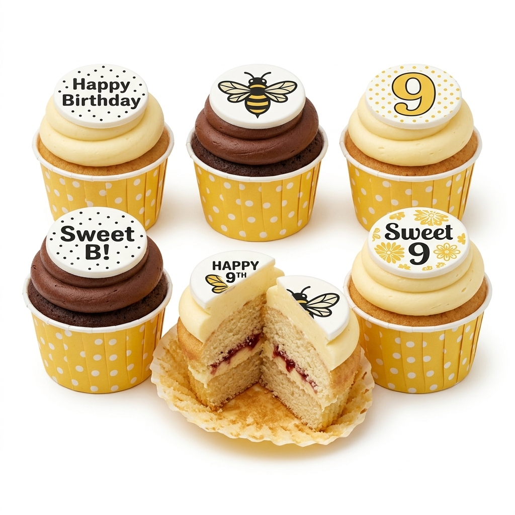 Buzzing Bee Birthday Cupcakes