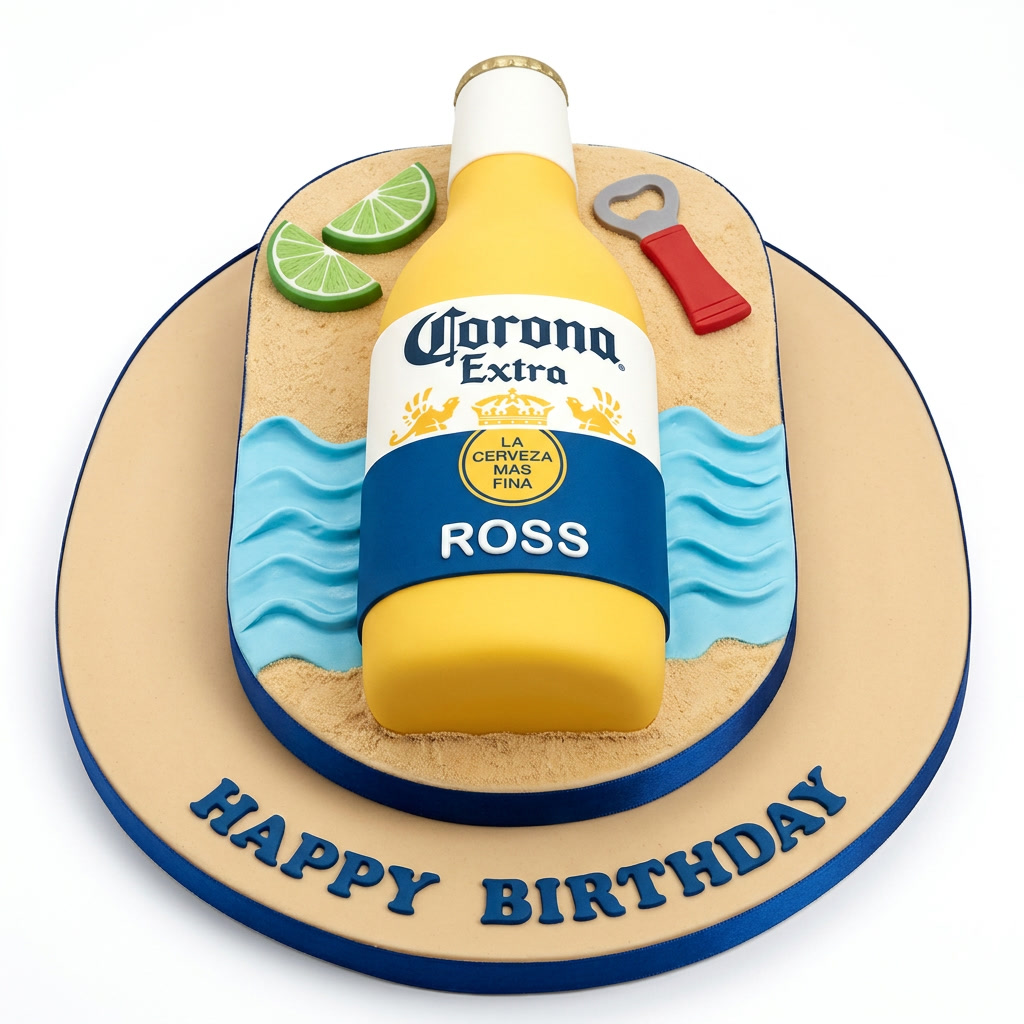 Corona Beer Bottle Birthday Cake