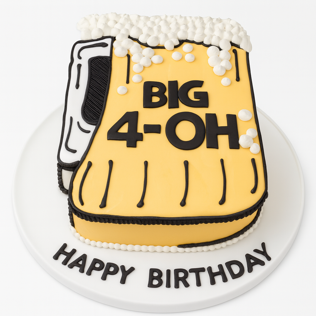 Beer Mug Birthday Cake