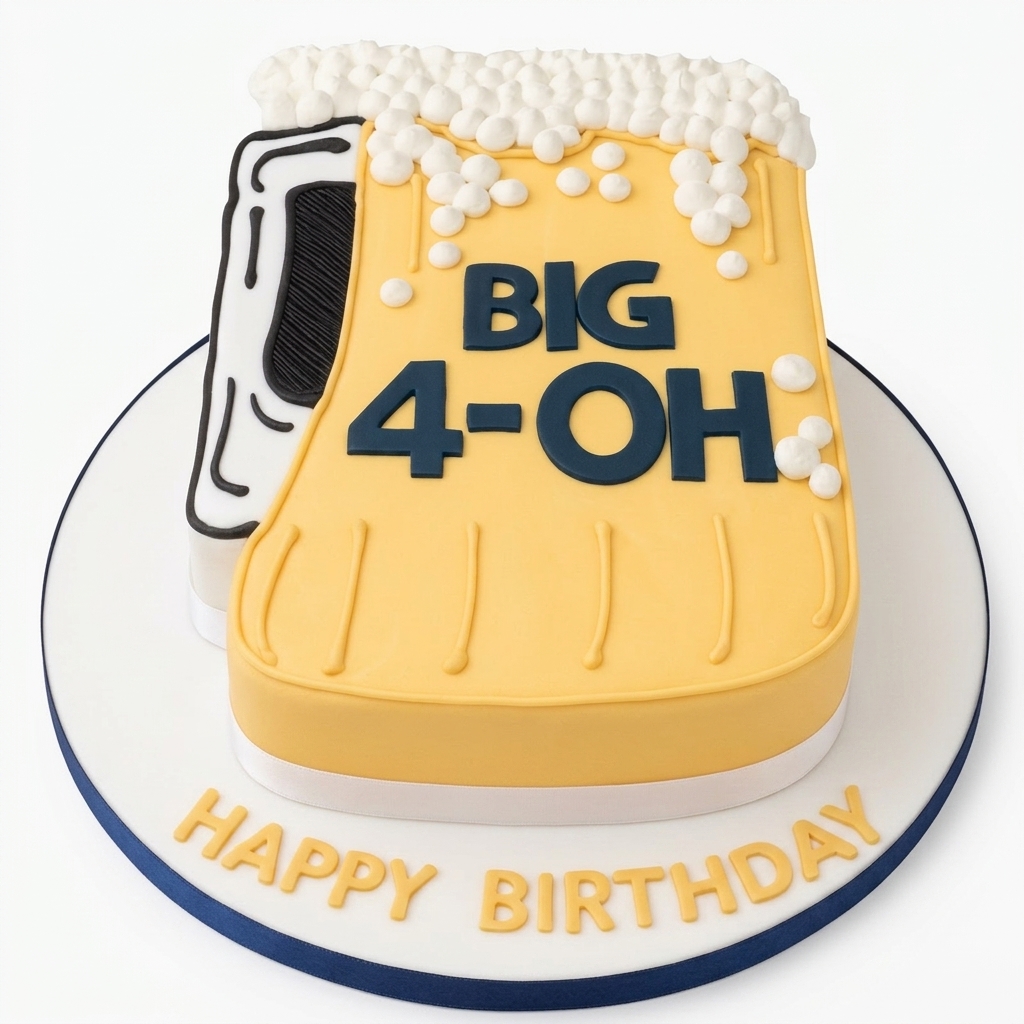 Beer Mug Birthday Cake for Men
