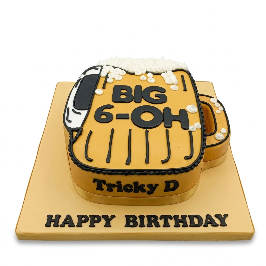 Beer Mug Birthday Cake for Men