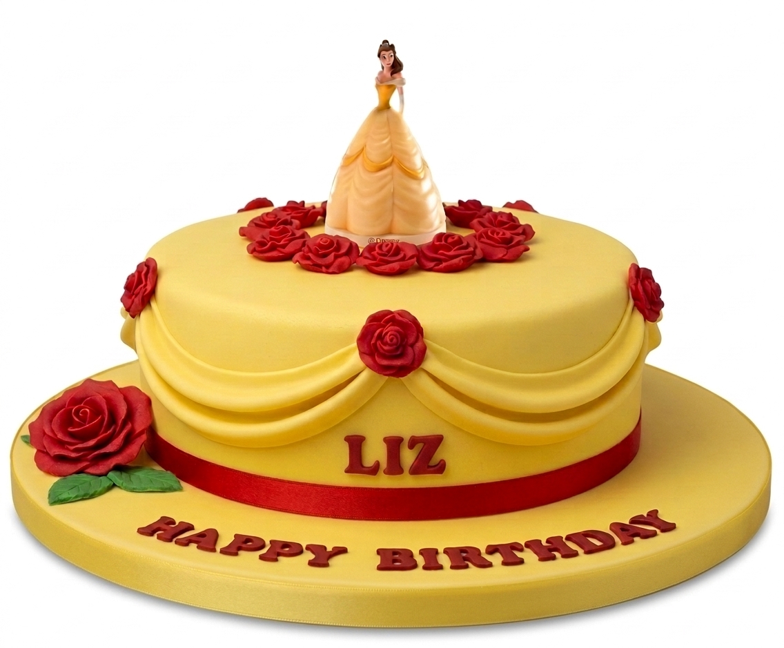 Disney Princess Belle Birthday Cake