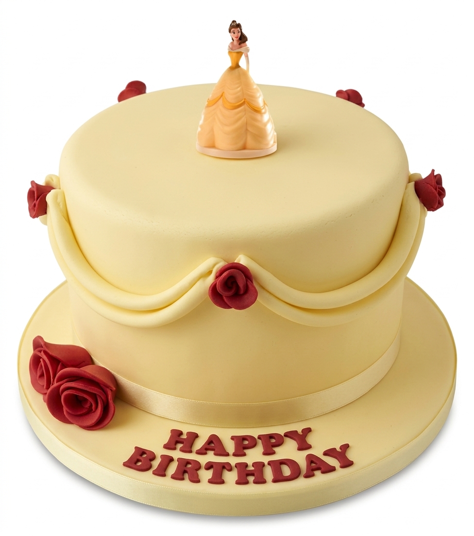 Disney Princess Belle Birthday Cake